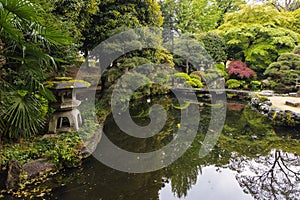 public, traditional Japanese park in Ashikaga, Japan