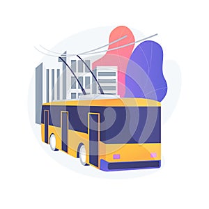 Public transport abstract concept vector illustration.