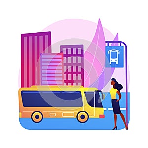 Public transport abstract concept vector illustration.