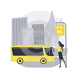 Public transport abstract concept vector illustration.