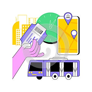 Public transport abstract concept vector illustration.