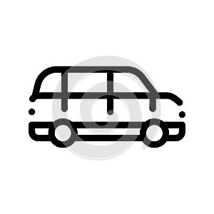 Public Transport Automobile Vector Thin Line Icon