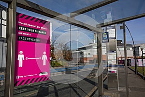 Public Transport COVID Guidance Sign in Sheffield