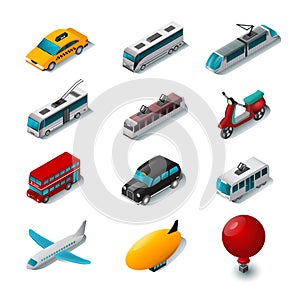 Public Transport Icons Set