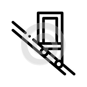 Public Transport Inclined Elevator Vector Icon