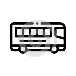 Public Transport Inter-city Bus Vector Sign Icon