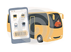 Public transport isolated concept vector illustration.