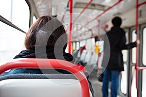 Public transport series - taking a tram commute to work photo