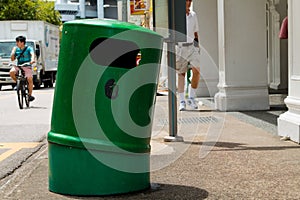 Public trash background