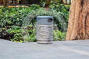 Public trash background waiste