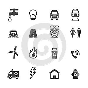 Public utility icons