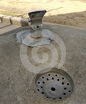 Public Water Fountain in an Outdoor Park