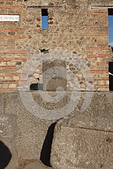 Public water source fountain mask of Pompeii (Pompei