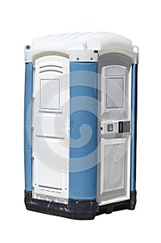 Public WC, portable toilet isolated on white photo