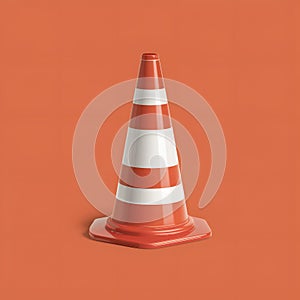 Publish Orange traffic cone isolated on white background, safety concept