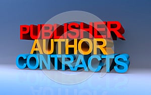 publisher author contracts on blue