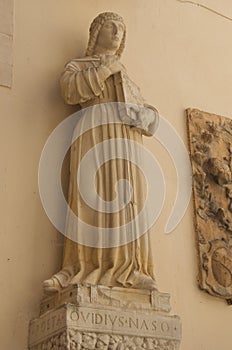 Publius Ovidius Naso, statue, Sulmona , Italy