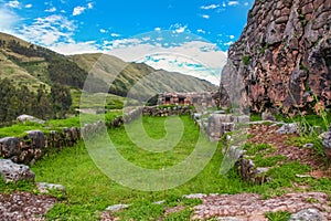 Puca Pucara, ruins of ancient Inca fortress in Cusco, Peru photo