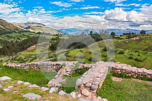 Puca Pucara, ruins of ancient Inca fortress in Cusco, Peru photo