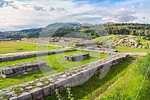 Puca Pucara, ruins of ancient Inca fortress in Cusco, Peru photo