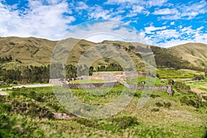 Puca Pucara, ruins of ancient Inca fortress in Cusco, Peru photo