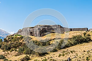 Puca Pucara ruins in the peruvian Andes at Cuzco Peru photo