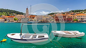 Pucisca is small town on Island of Brac, popular touristic destination on Adriatic sea, Croatia. Pucisca town Island of Brac.