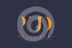 PUD abstract letter logo design