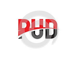 PUD Letter Initial Logo Design Vector Illustration