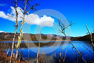 The pudacuo national park on the Qinghai Tibet Plateau