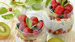 Pudding chia with fresh fruits