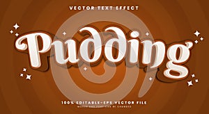 Pudding 3d Cartoon editable text effect template