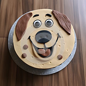 Pudding Face Cake: A Deliciously Cute Dog-themed Dessert