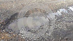 The puddle on gravie