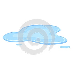 Puddle, liquid, vector, cartoon style, isolated, illustration, on a white background