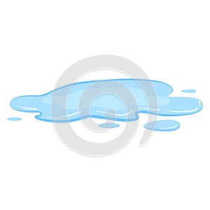 Puddle, liquid, vector, cartoon style, isolated, illustration, on a white background