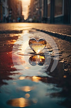 Puddle of Passion: Where Love Finds Its Reflection