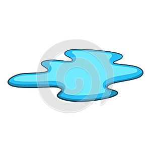 Puddle of water icon, cartoon style