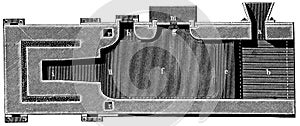 Puddling furnace in cross section.