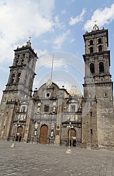 Puebla Cathedral Facade