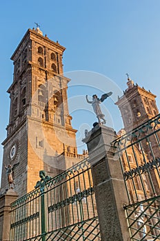 Puebla Cathedral at night - Puebla, Mexico