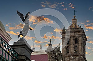 Puebla Cathedral at night - Puebla, Mexico