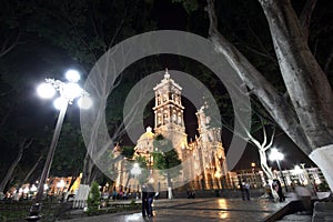 Puebla by night photo