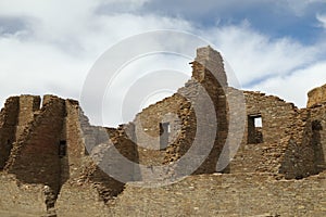 Pueblo Bonito in Chaco Culture National Historical Park in New Mexico, USA. This settlement was inhabited by Ancestral Puebloans,