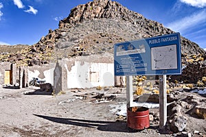 Pueblo Fantasma, an abandoned mining town near San Antonio de Lipez in the Sud Lipez Province, Potosi Department, Bolivia photo