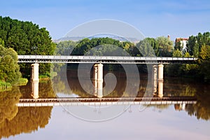 Puente de Hierro over Ebro. Logrono photo