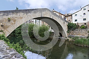 Puente de la Carcel o Puente Picudo sobre el Rio Ega, Estella, N photo