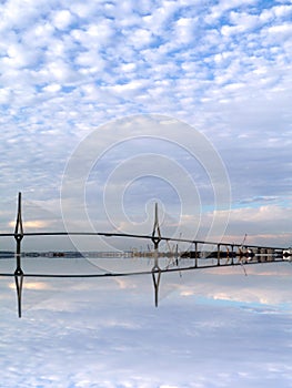 Puente de la Constitucion, called La Pepa, in the bay of Cadiz, Andalusia. Spain.