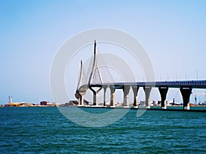 Puente de la Constitucion, called La Pepa, in the bay of Cadiz, Andalusia. Spain. photo