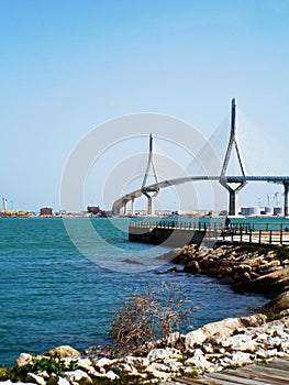 Puente de la Constitucion, called La Pepa, in the bay of Cadiz, Andalusia. Spain. photo